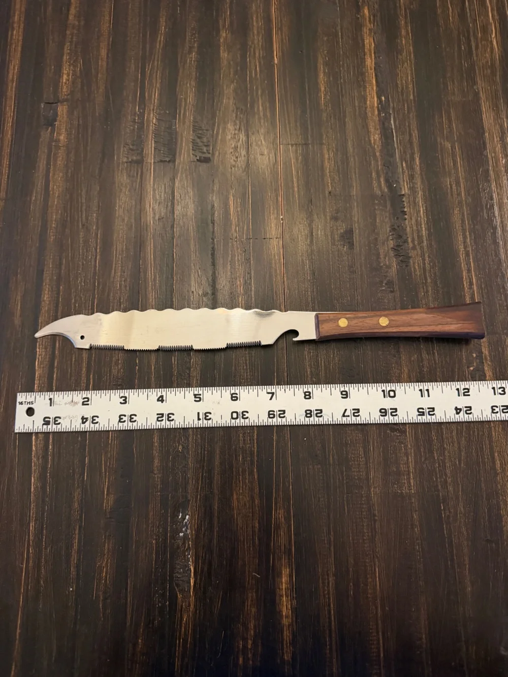 Vinty Japan Stainless Steel Fish Fillet Knife Scaler Hook Disgorger Wood Handle